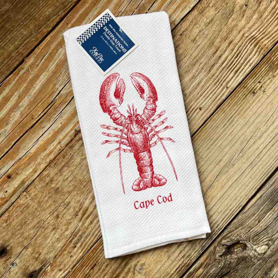A must-have Cape Cod souvenir! Lobster Kitchen Towel - LaBelle Cape Cod