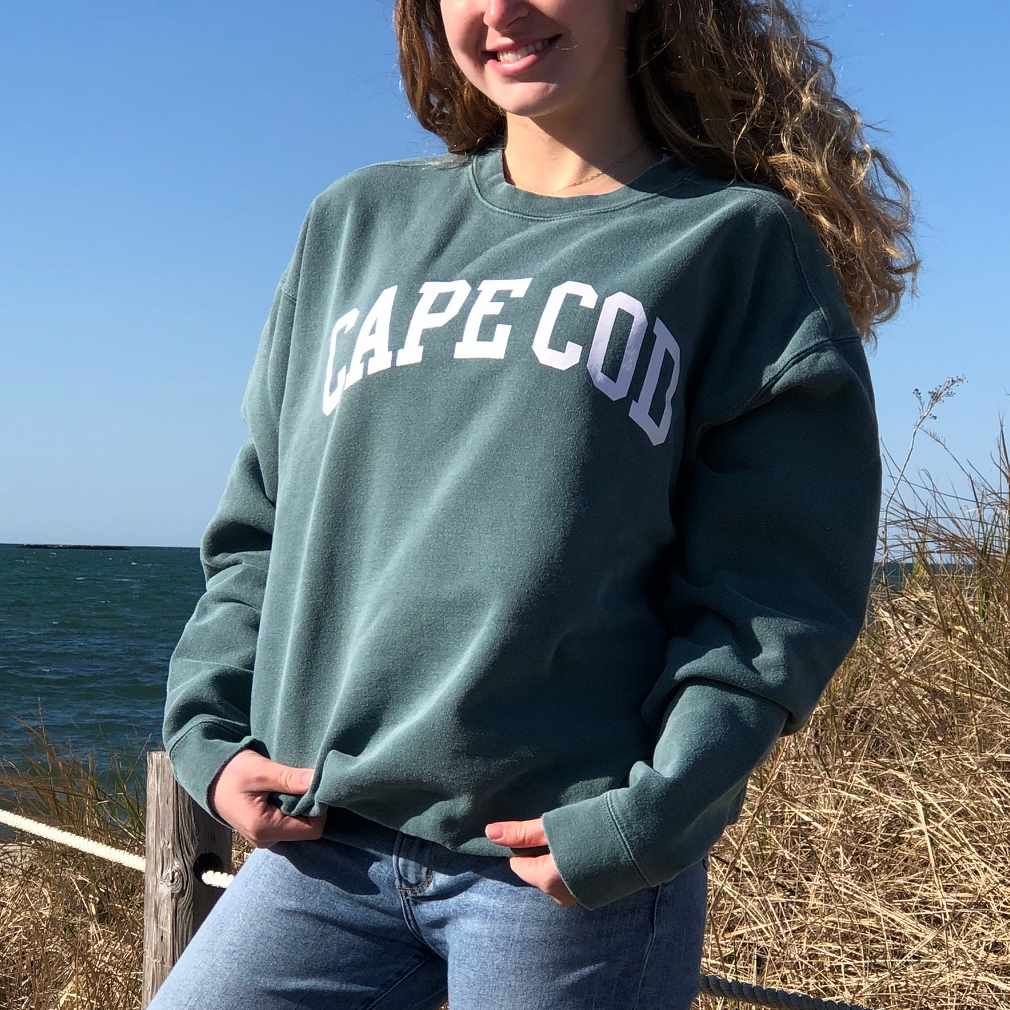 I love this garment dyed sage green Cape Cod Crewneck Sweatshirt | LaBelle's General Store