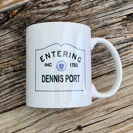 entering dennis port mug
