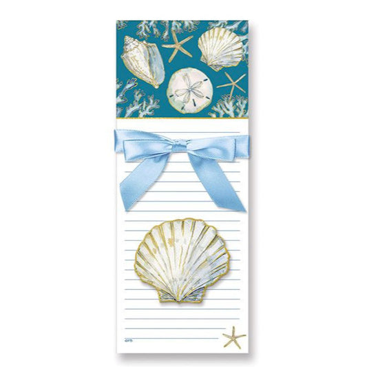 Seashells themed magnetic notepads
