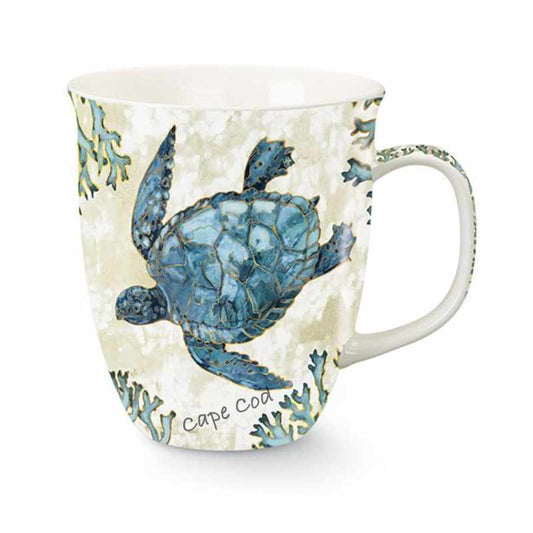 Cape Cod Playa Sea Turtles Mug – a captivating blend of coastal elegance and serene beauty