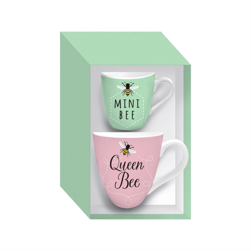 Mommy and Me Ceramic Cup Gift set-Queen Bee Mini Bee