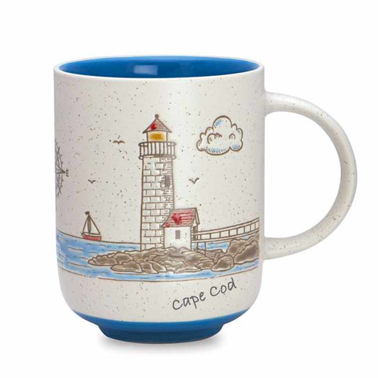 Seaside Lighthouse Mug | Cape Cod intaglio mug | LaBelle Cape Cod