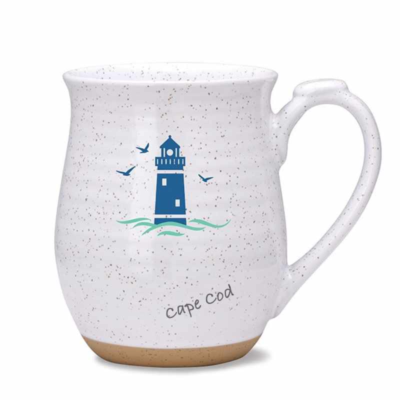 Cape Cod Weekender Mug - Lighthouse design! Enjoy 16 ounces of your favorite beverage in style 