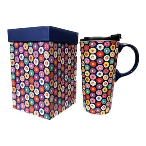 I love this funky Latte Travel Mug with matching box for easy gifting | Dishwasher & Microwave safe | LaBelle's General Store