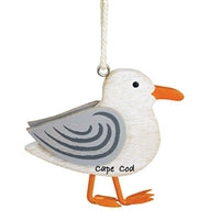 love this adorable seagull! | Cape Cod Seagull Wood Ornament | Laser cut wooden Christmas Ornament.