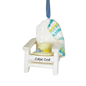 I love this glossy Ceramic adirondack chair Ornament | Cape Cod Christmas Ornament | LaBelle's General Store
