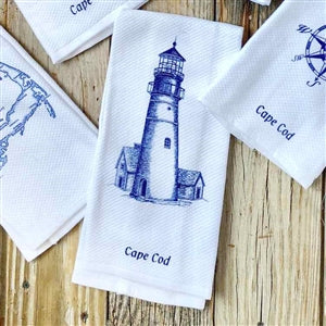 I love lighthouses!  this is the perfect Cape Cod Kitchen Towel | LaBelle's General Store