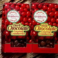 Chocolate Covered Cranberries are a delicious way to enjoy sweetened dried cranberries surrounded by gourmet chocolate and made with pride on Cape Cod | LaBelle's General Store #CapeCodCranberries