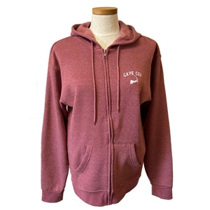 Cape Cod Zippered Hoodie - Brick | Get cozy in this super comfy and cool Cape Cod full zip hood | LaBelle's