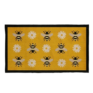 This rug is bee-utiful! | Plow & Hearth Bee Hooked Rug  | LaBelle Cape Cod