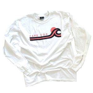 Cape Cod Long Sleeve Tee - Rogue Wave-white | LaBelle's General Store