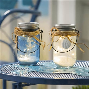 This is so magical! | Solar Coastal Jar Lantern | LaBelle's General Store